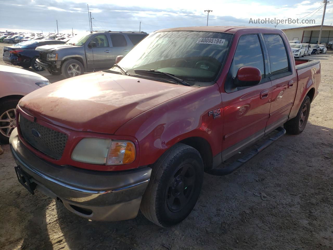 2003 Ford F150 Supercrew Красный vin: 1FTRW076X3KC69888