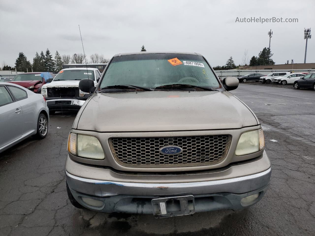 2003 Ford F150 Supercrew Tan vin: 1FTRW07L03KD16223