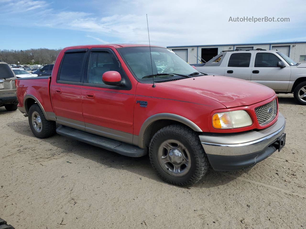 2001 Ford F150 Supercrew Красный vin: 1FTRW07L11KA77665