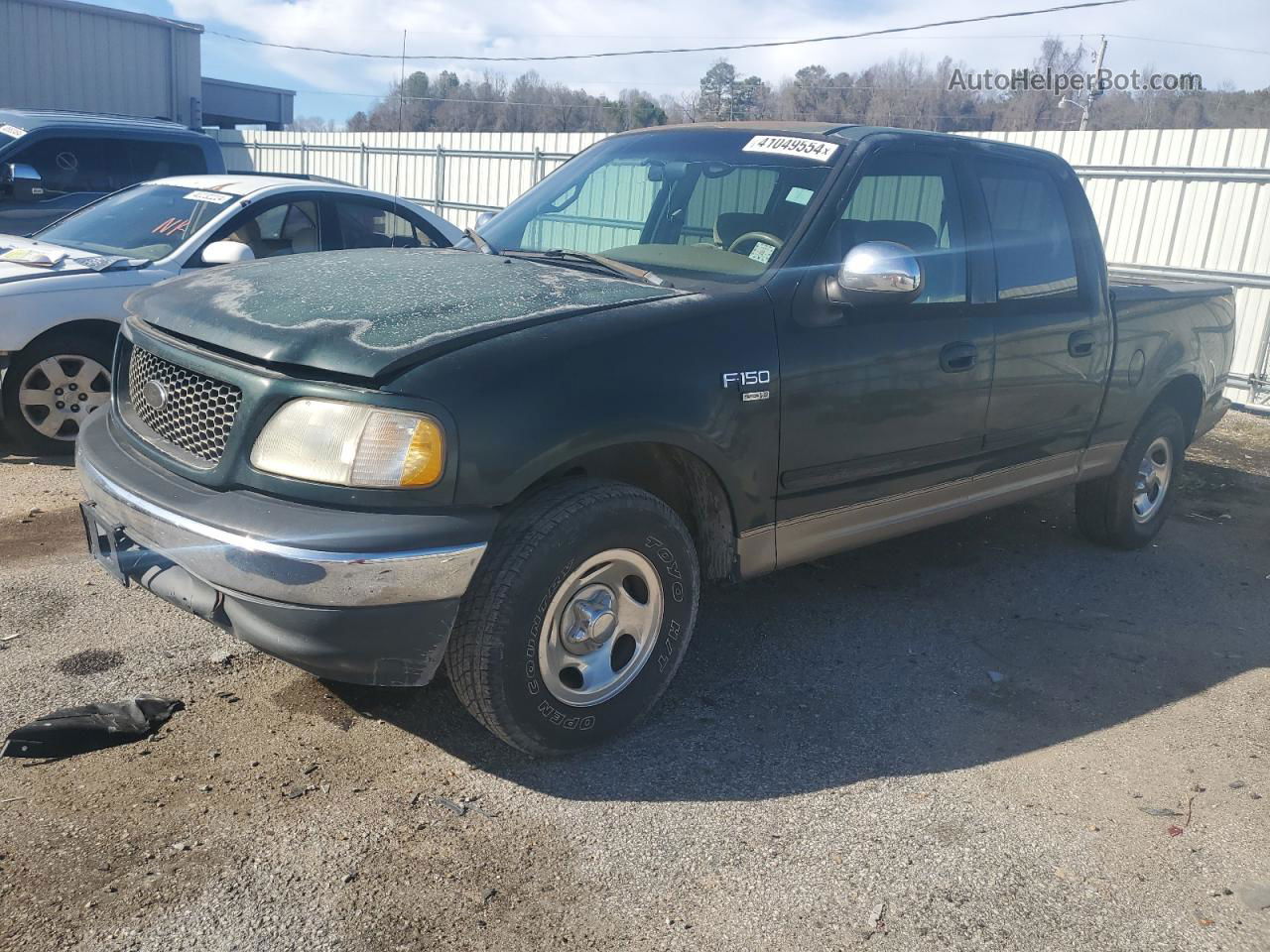 2001 Ford F150 Supercrew Green vin: 1FTRW07L11KB37573