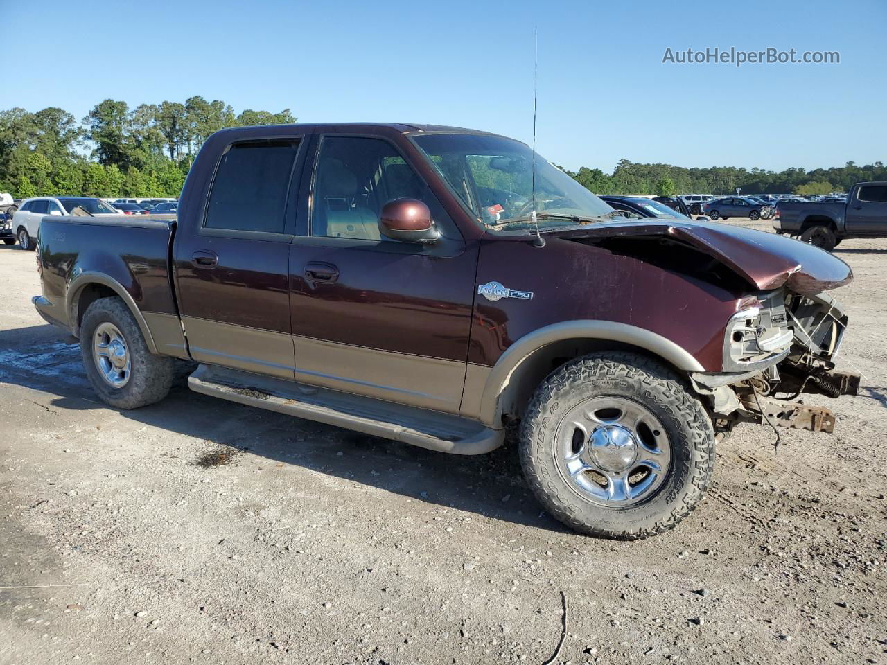 2001 Ford F150 Supercrew Красный vin: 1FTRW07L11KF76322