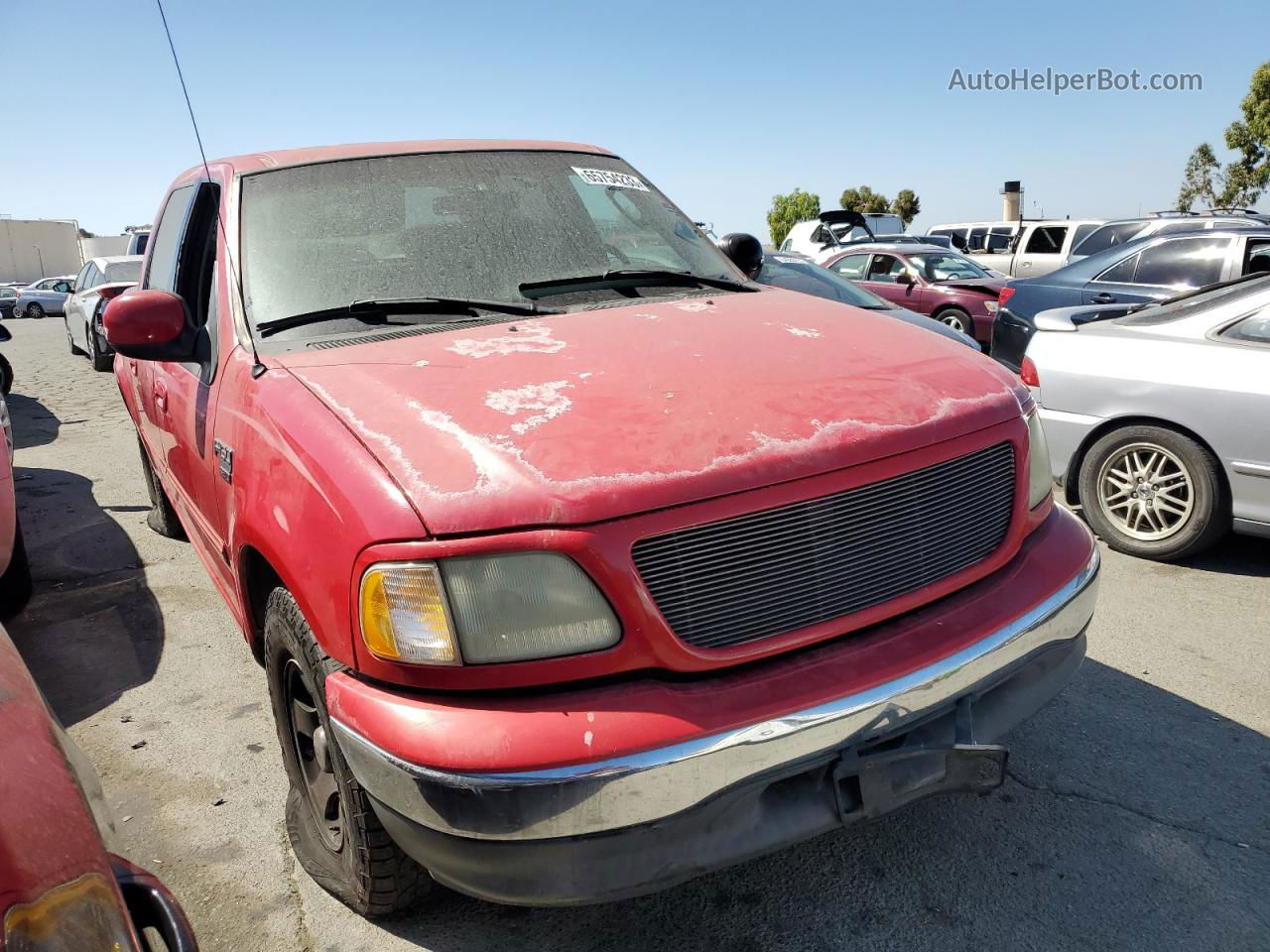 2003 Ford F150 Supercrew Red vin: 1FTRW07L13KA30414