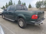 2001 Ford F150 Supercrew Green vin: 1FTRW07L21KB97751