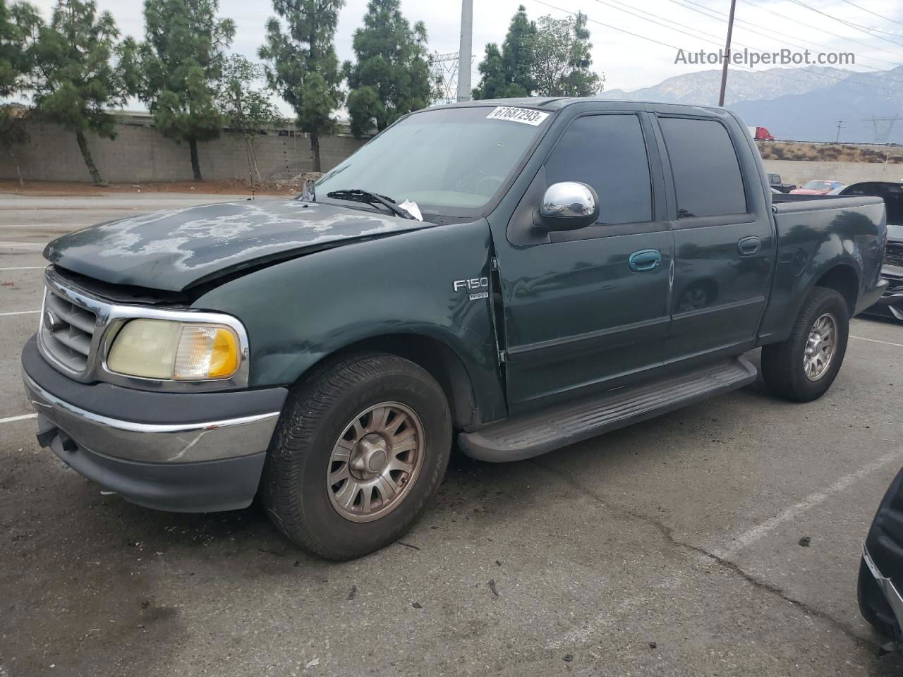 2001 Ford F150 Supercrew Green vin: 1FTRW07L21KB97751