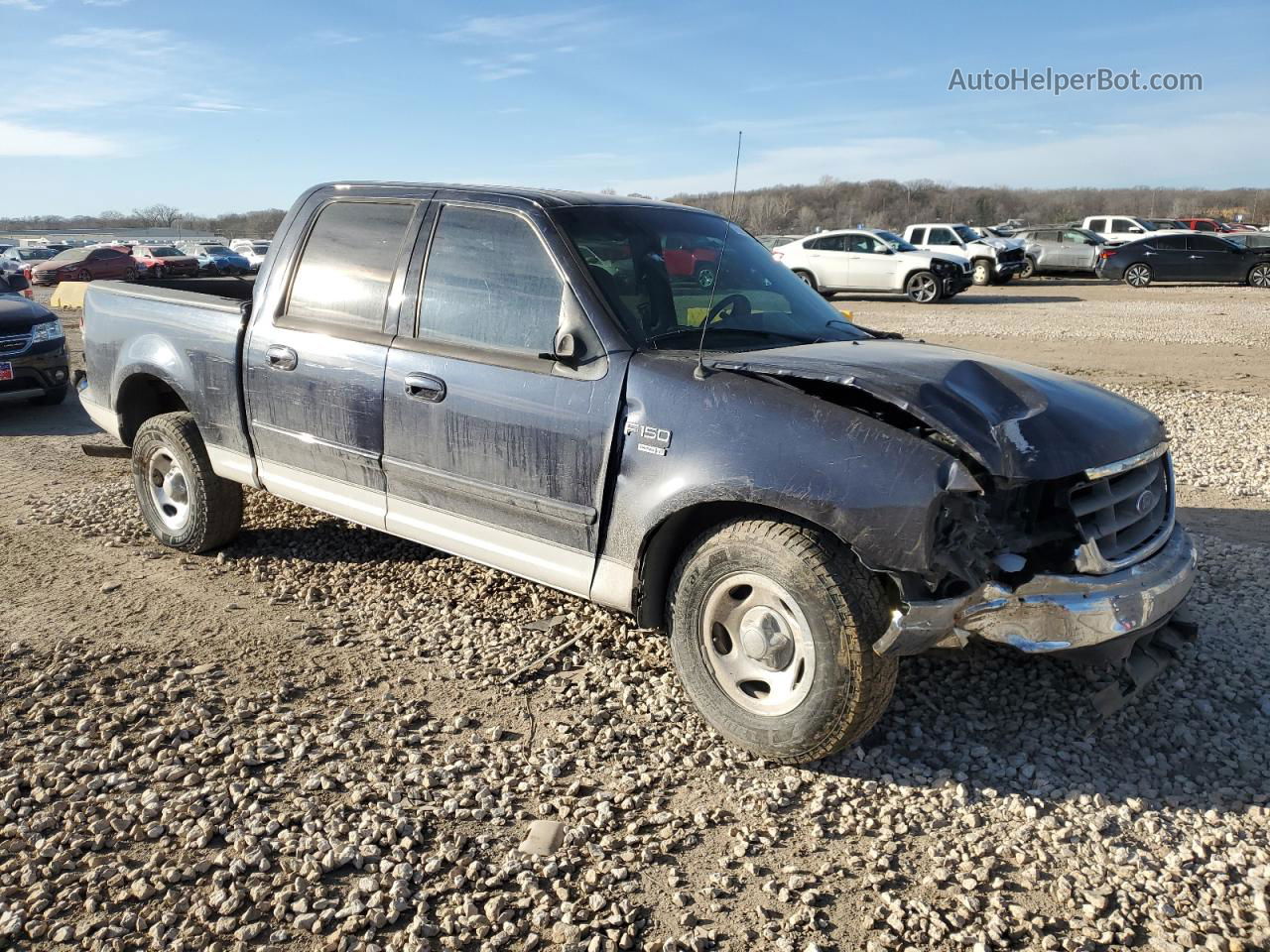 2001 Ford F150 Supercrew Синий vin: 1FTRW07L21KE20984