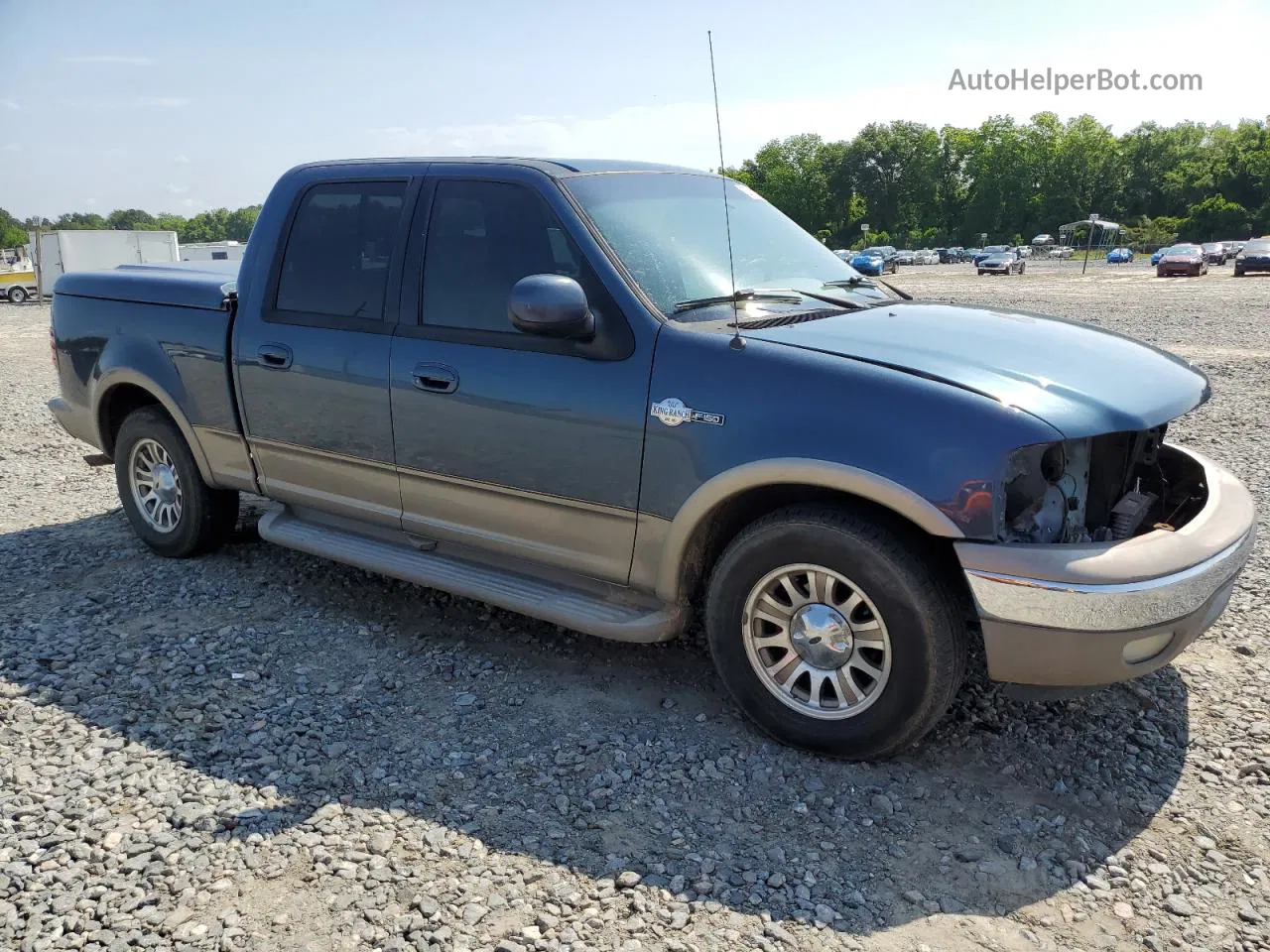 2001 Ford F150 Supercrew Blue vin: 1FTRW07L41KB33372