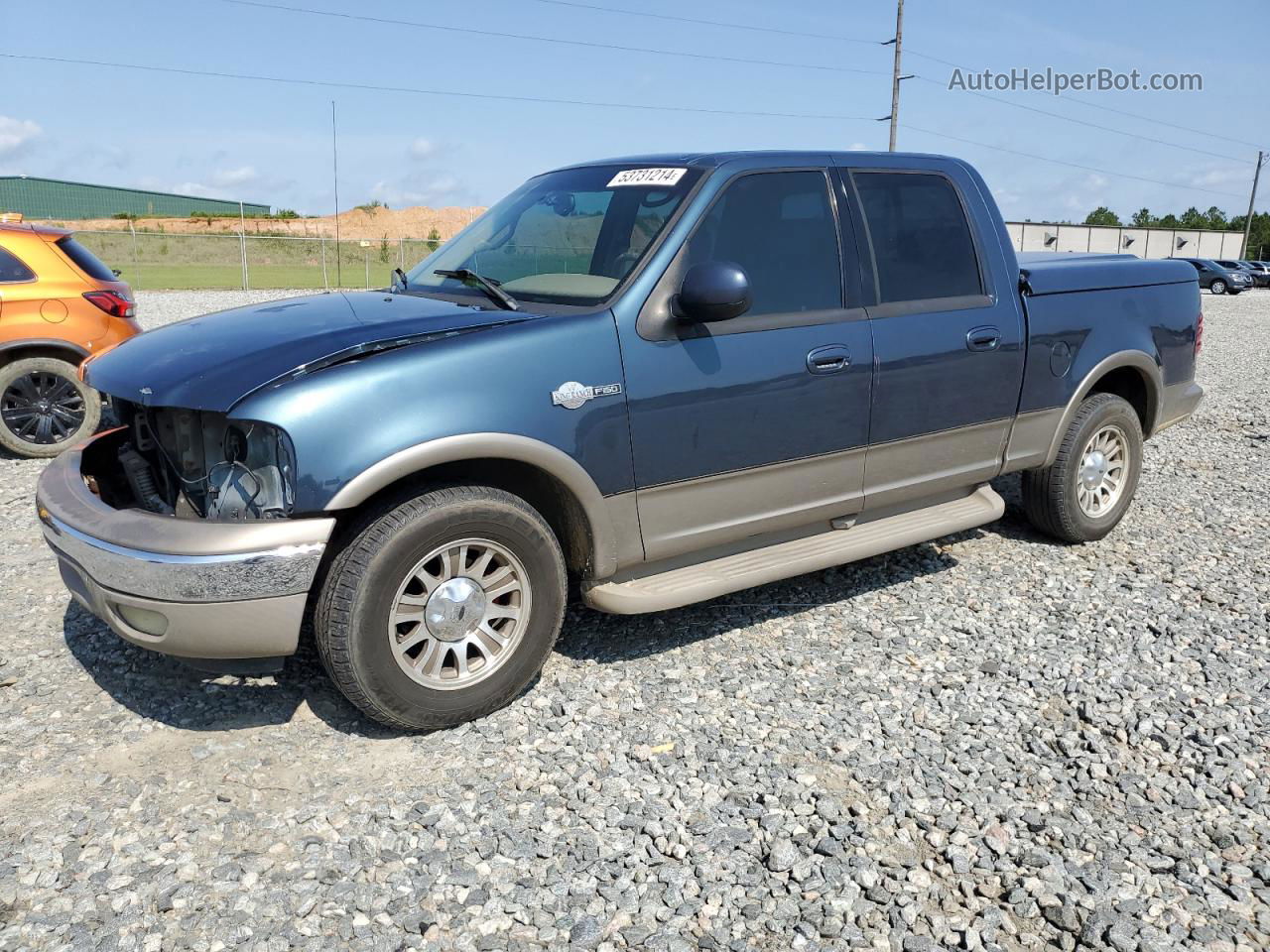 2001 Ford F150 Supercrew Blue vin: 1FTRW07L41KB33372