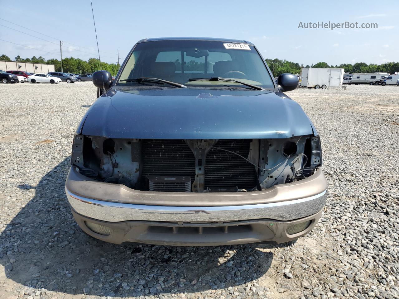 2001 Ford F150 Supercrew Blue vin: 1FTRW07L41KB33372