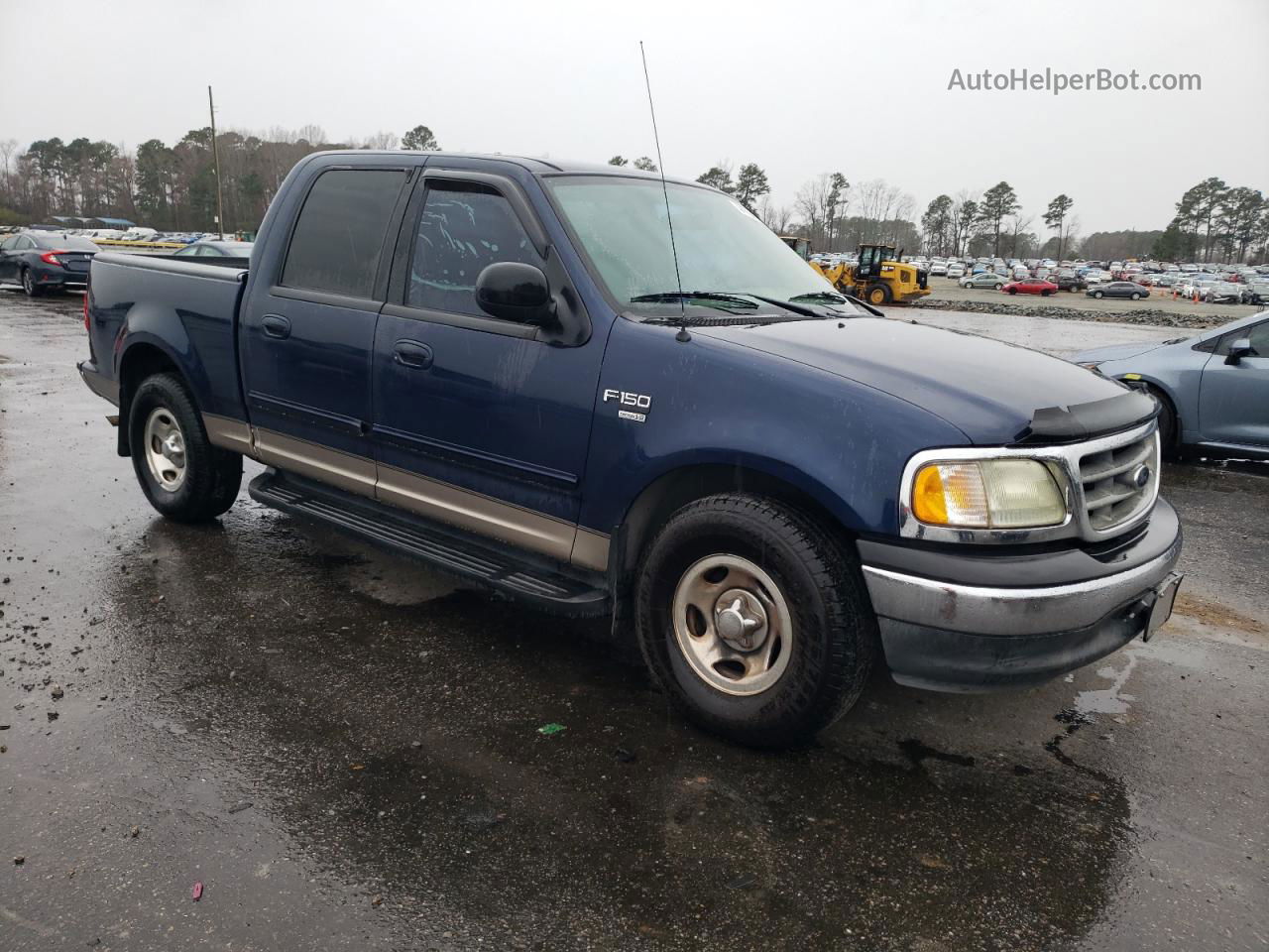 2003 Ford F150 Supercrew Blue vin: 1FTRW07L43KA54643