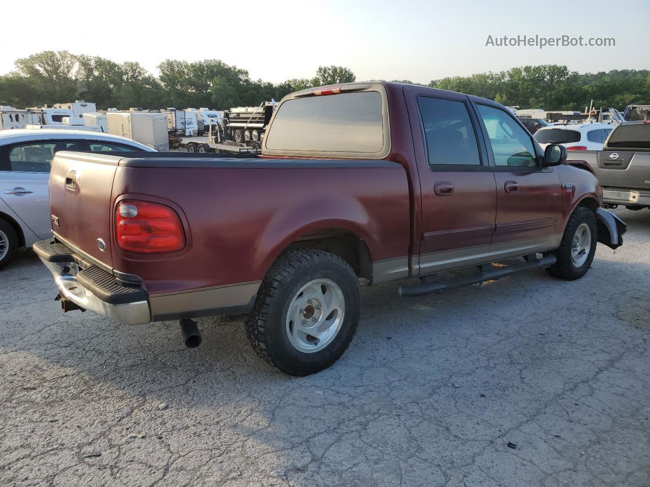 2003 Ford F150 Supercrew Red vin: 1FTRW07L43KB99374