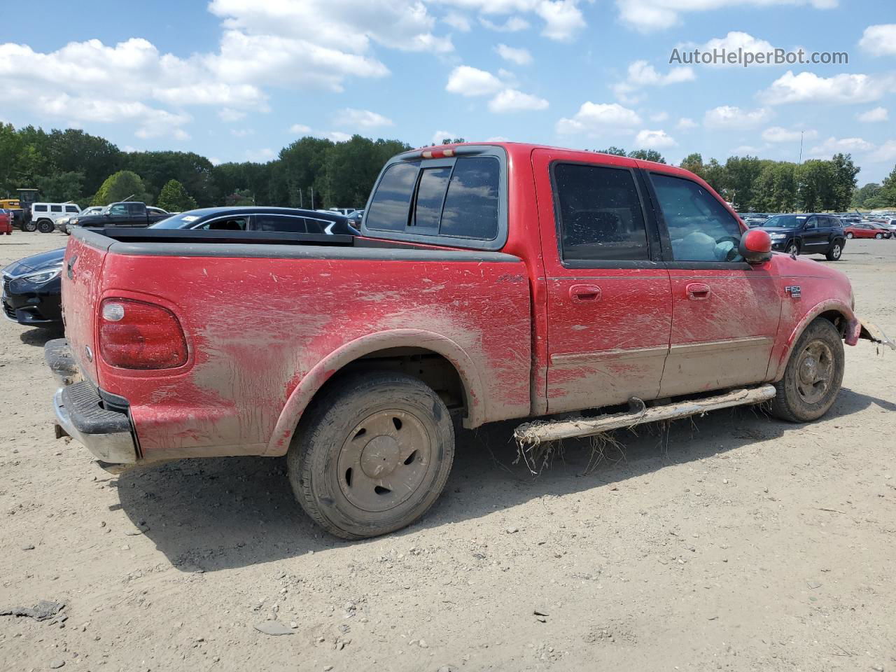 2003 Ford F150 Supercrew Red vin: 1FTRW07L43KD12174