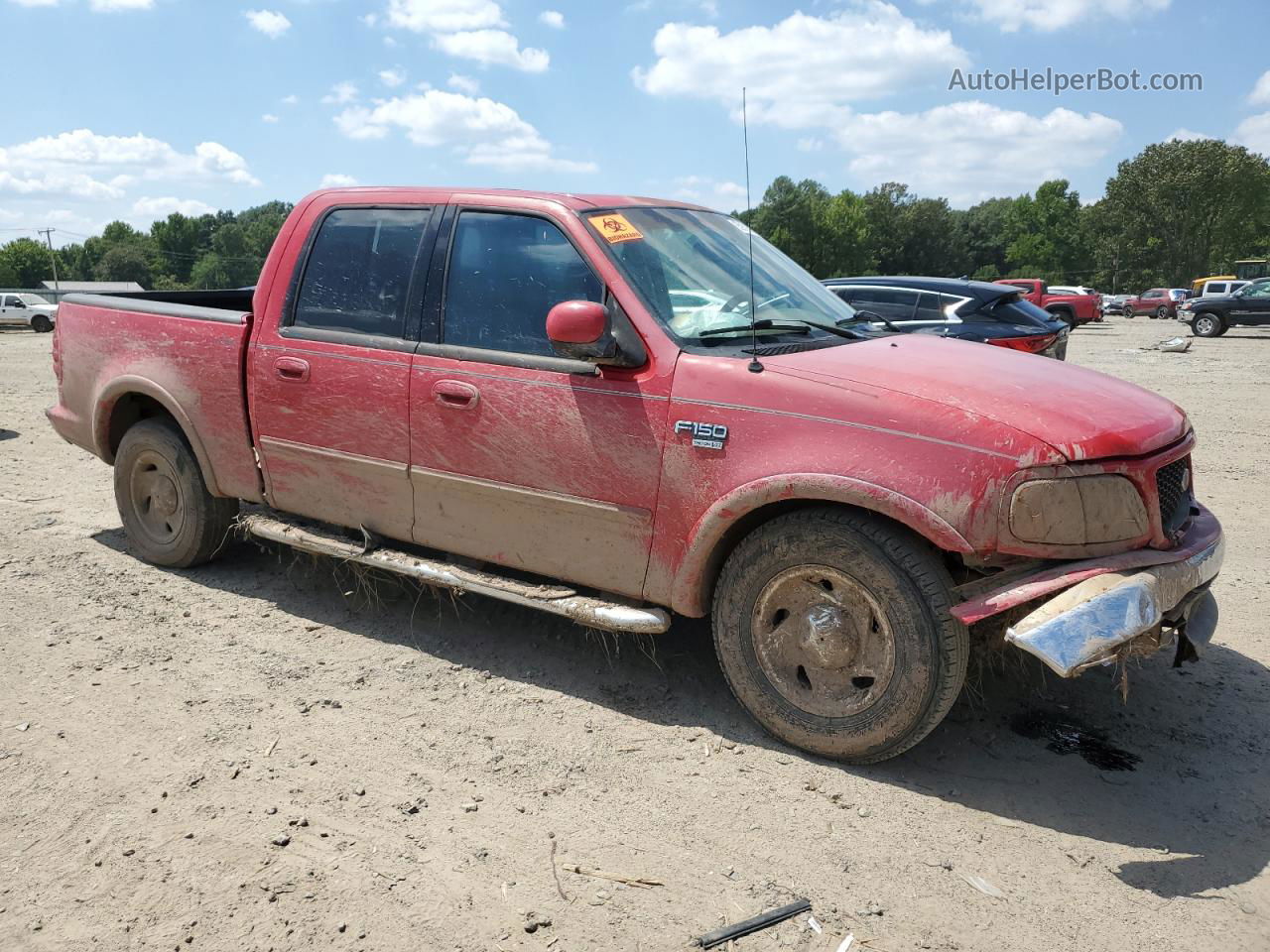 2003 Ford F150 Supercrew Красный vin: 1FTRW07L43KD12174