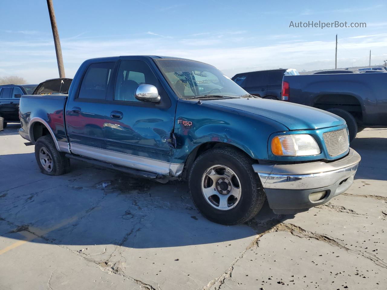 2001 Ford F150 Supercrew Green vin: 1FTRW07L61KD55816