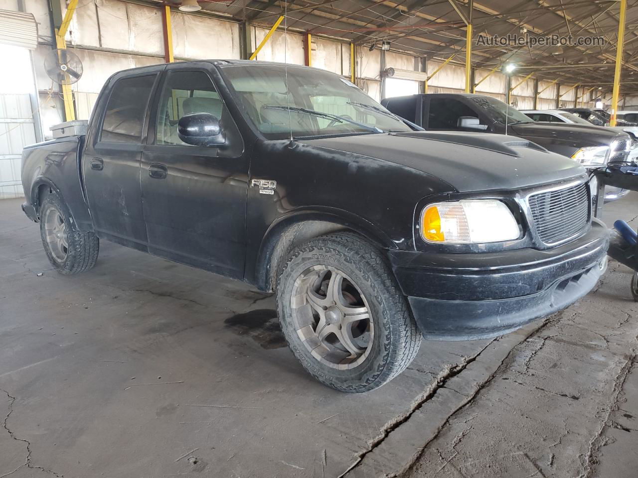 2001 Ford F150 Supercrew Black vin: 1FTRW07L71KD50303