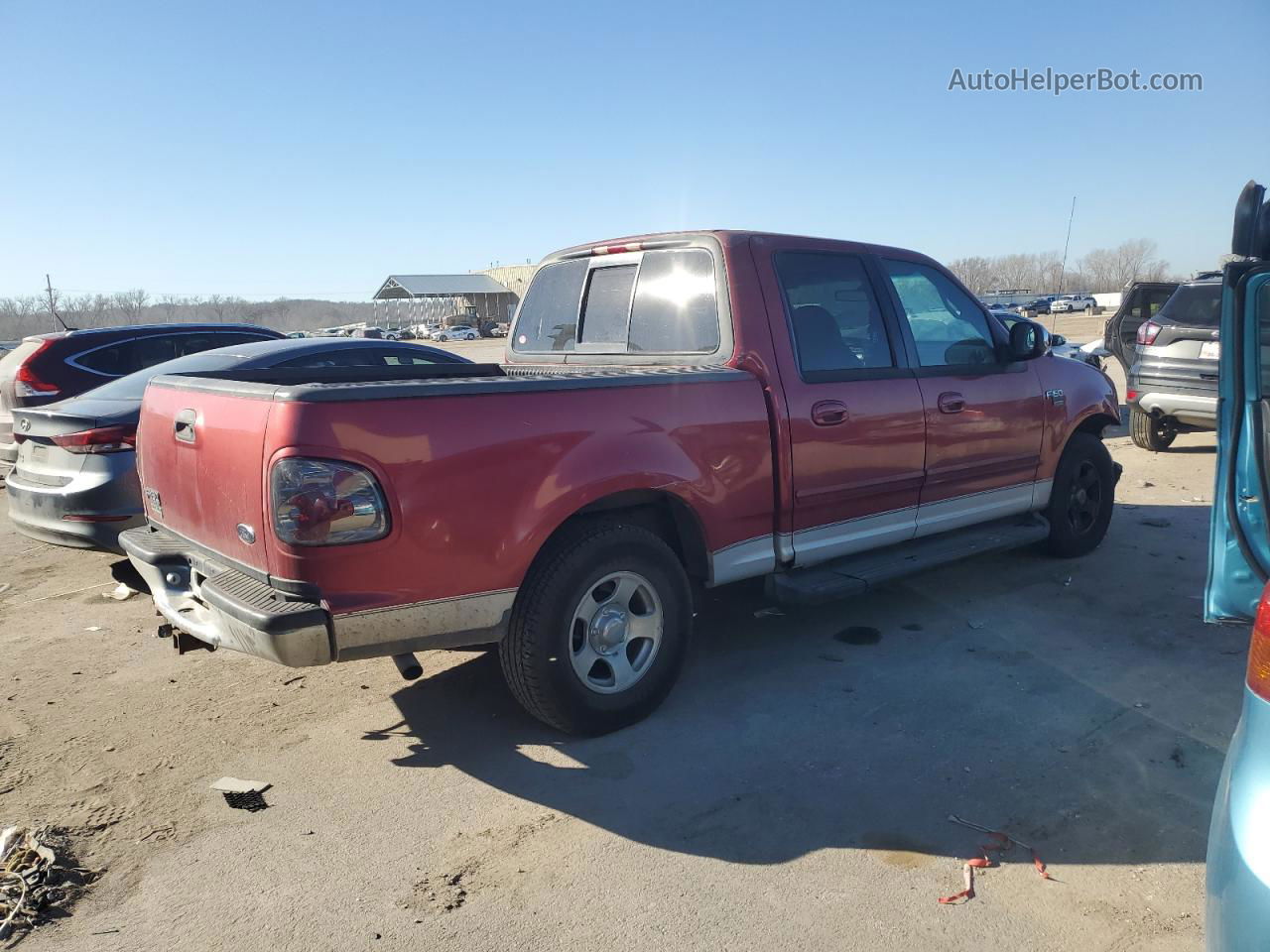 2001 Ford F150 Supercrew Red vin: 1FTRW07L81KD64985