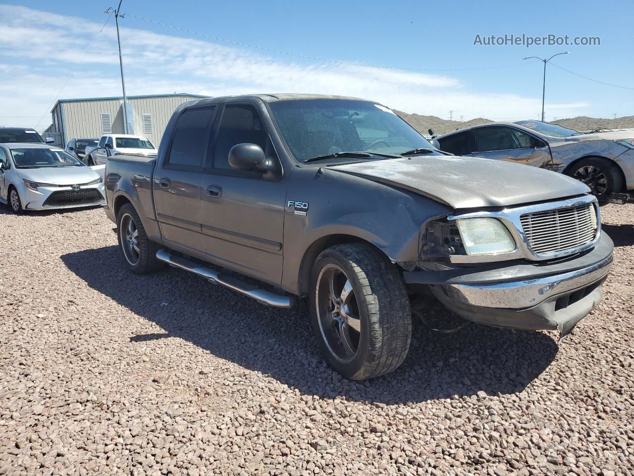 2003 Ford F150 Supercrew Gray vin: 1FTRW07L83KA66049