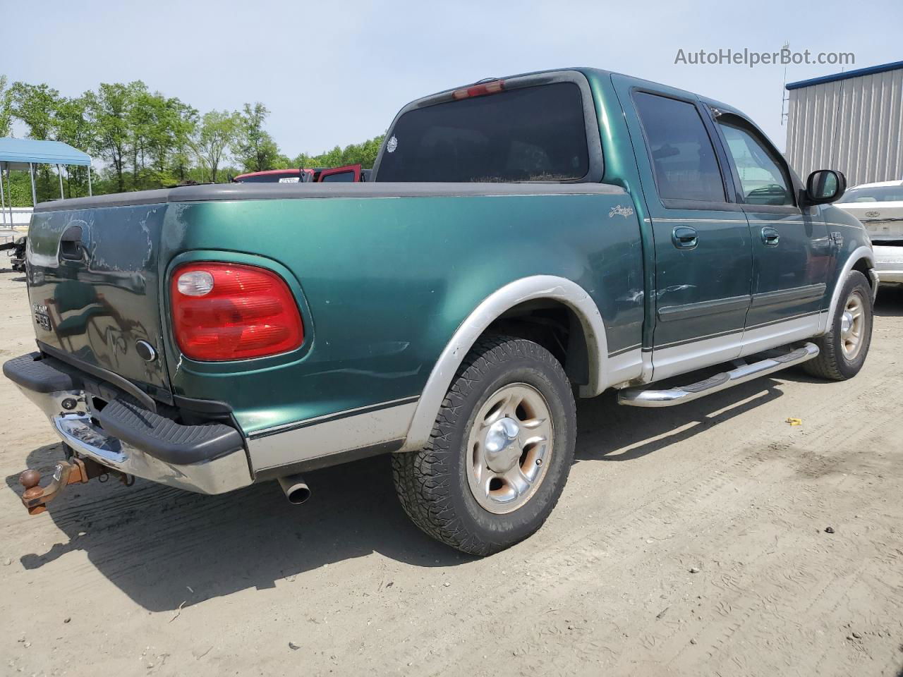 2001 Ford F150 Supercrew Green vin: 1FTRW07W21KE14872