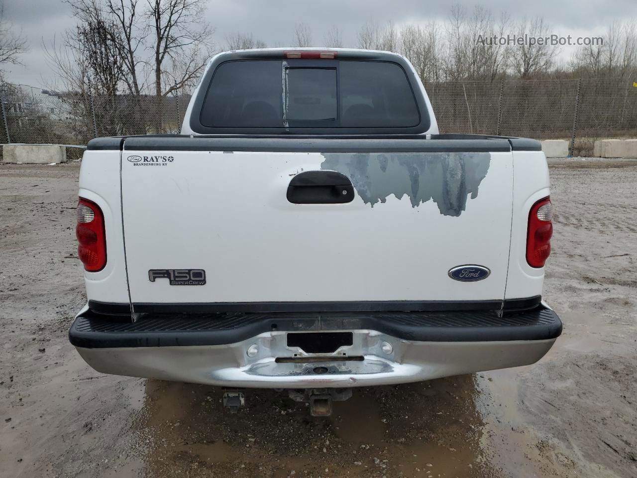 2001 Ford F150 Supercrew White vin: 1FTRW07W41KD77775