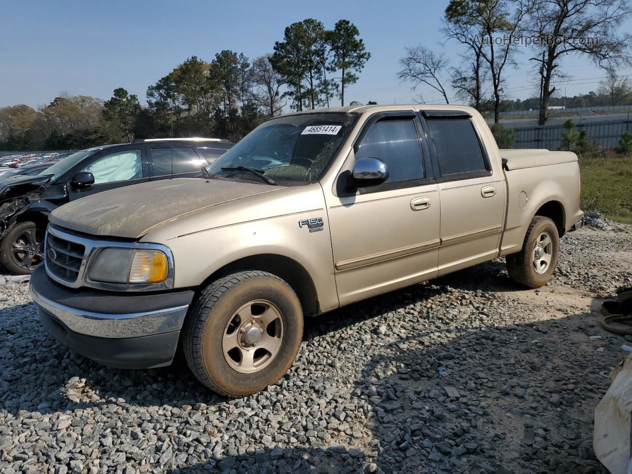 2001 Ford F150 Supercrew Tan vin: 1FTRW07W41KE43595