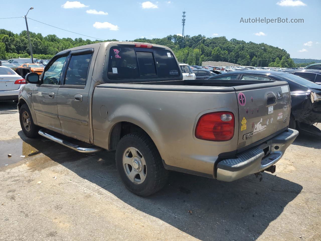 2001 Ford F150 Supercrew Tan vin: 1FTRW07W51KA09038