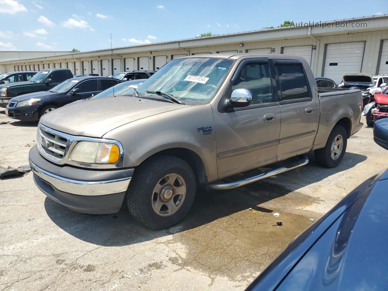 2001 Ford F150 Supercrew Tan vin: 1FTRW07W51KA09038