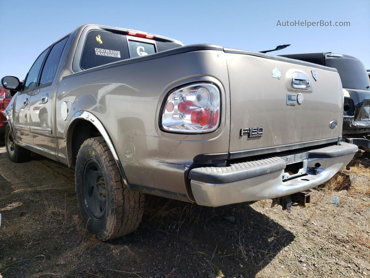 2001 Ford F150 Supercrew Tan vin: 1FTRW07W51KA21206