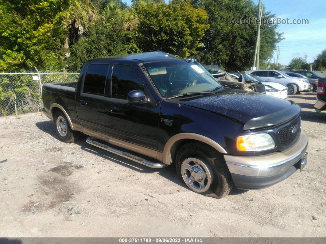 2001 Ford F-150 Supercrew Xlt/lariat Blue vin: 1FTRW07W71KD82520