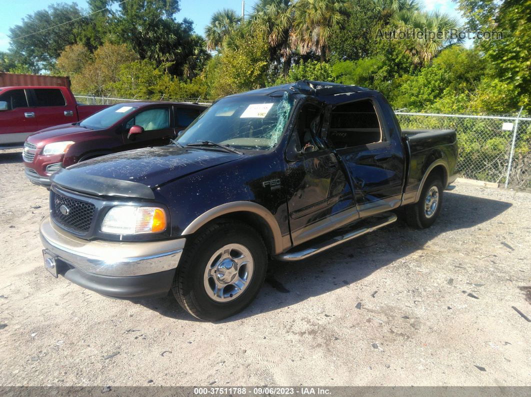 2001 Ford F-150 Supercrew Xlt/lariat Blue vin: 1FTRW07W71KD82520