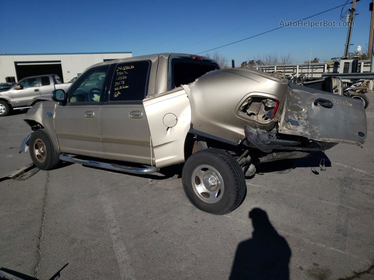 2001 Ford F150 Supercrew Tan vin: 1FTRW07W81KD86303