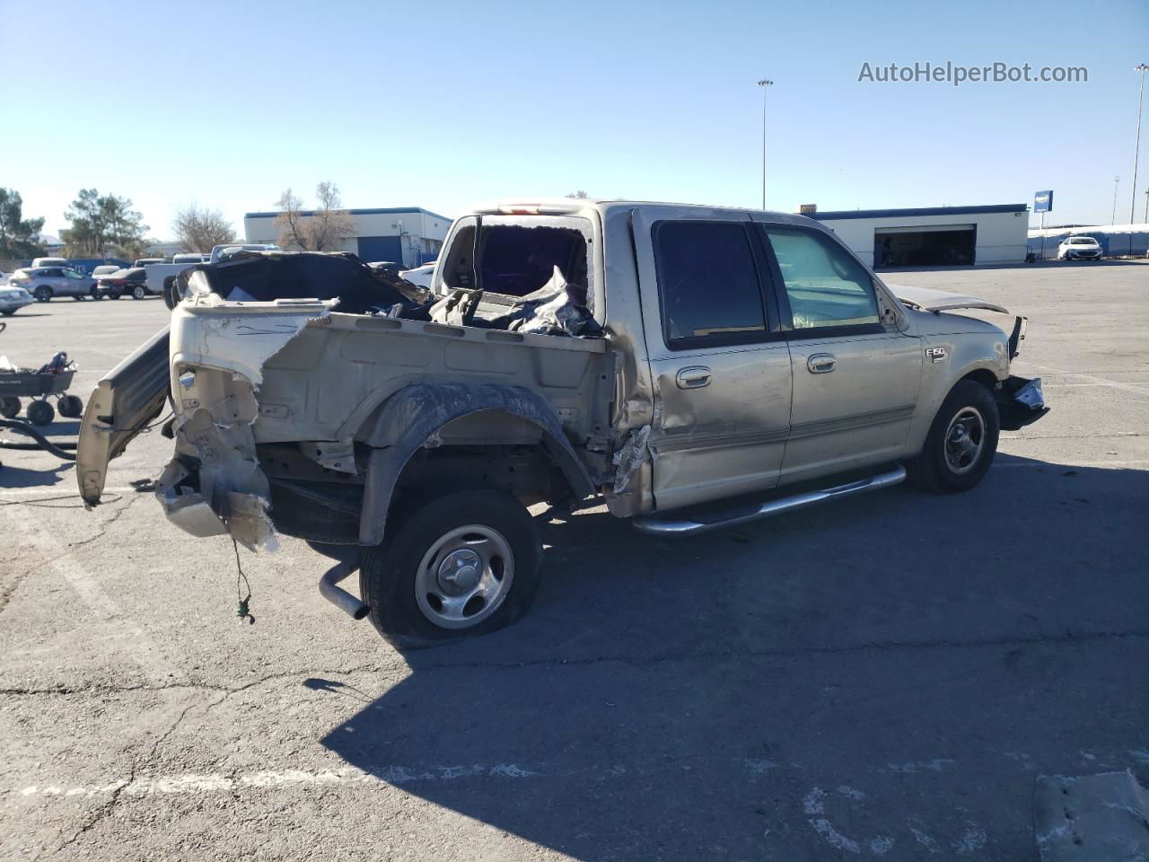 2001 Ford F150 Supercrew Tan vin: 1FTRW07W81KD86303