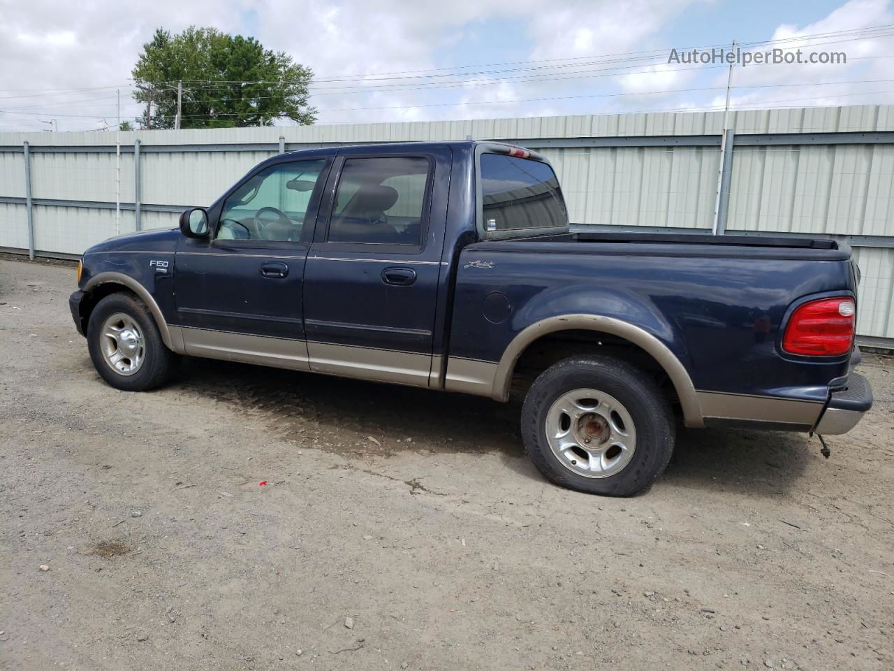 2001 Ford F150 Supercrew Blue vin: 1FTRW07W91KA21922