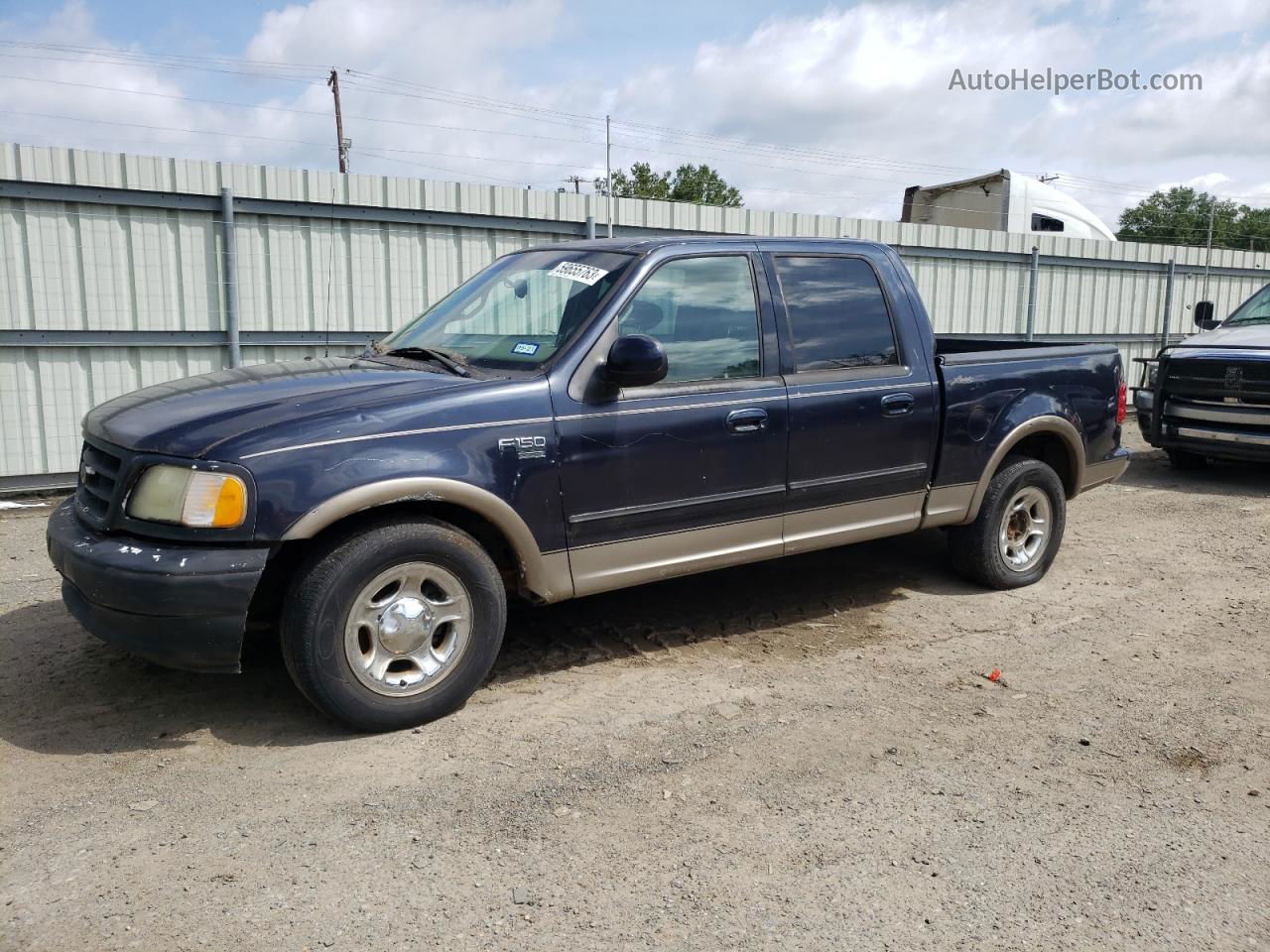 2001 Ford F150 Supercrew Blue vin: 1FTRW07W91KA21922