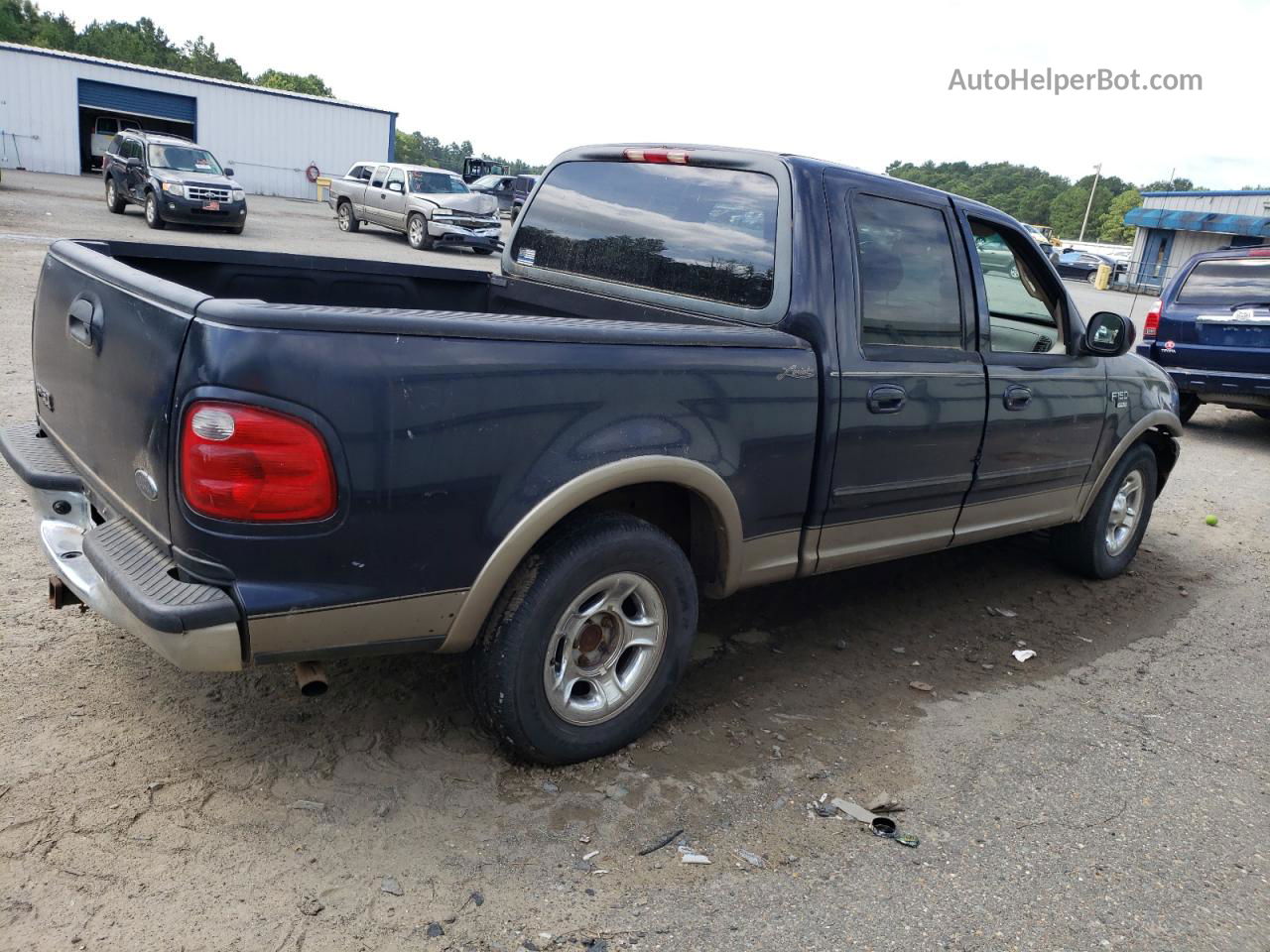 2001 Ford F150 Supercrew Blue vin: 1FTRW07W91KA21922