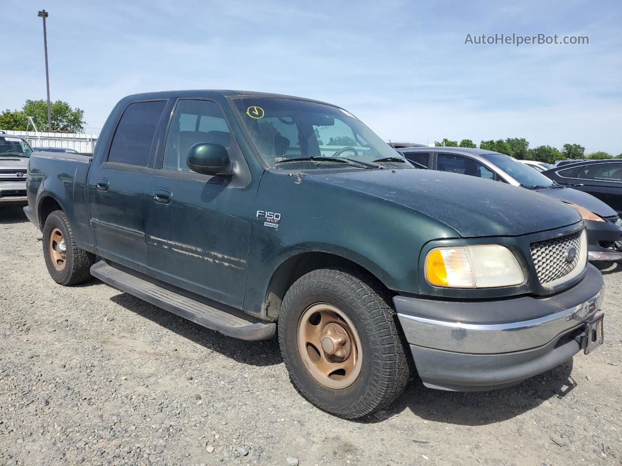 2001 Ford F150 Supercrew Green vin: 1FTRW07W91KB16979