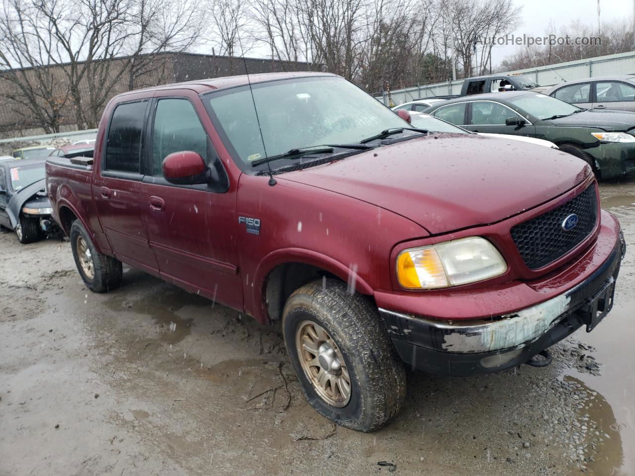 2003 Ford F150 Supercrew Burgundy vin: 1FTRW08693KB82773