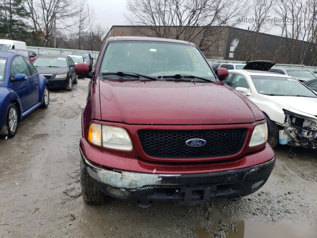 2003 Ford F150 Supercrew Burgundy vin: 1FTRW08693KB82773