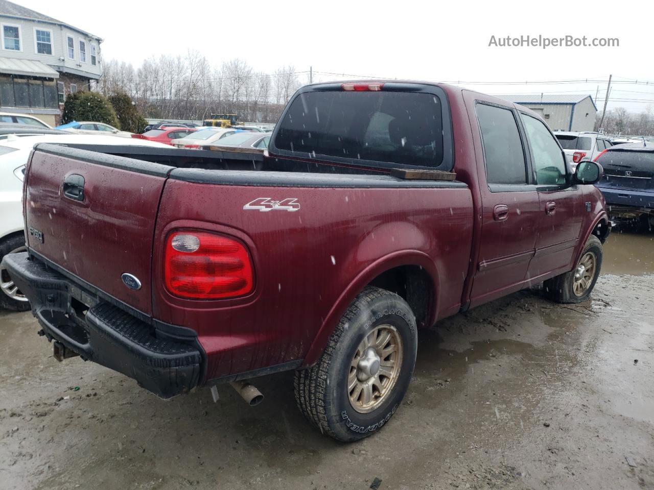 2003 Ford F150 Supercrew Burgundy vin: 1FTRW08693KB82773