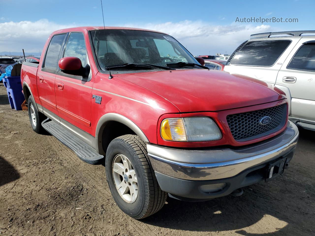 2001 Ford F150 Supercrew Красный vin: 1FTRW08L01KB33271