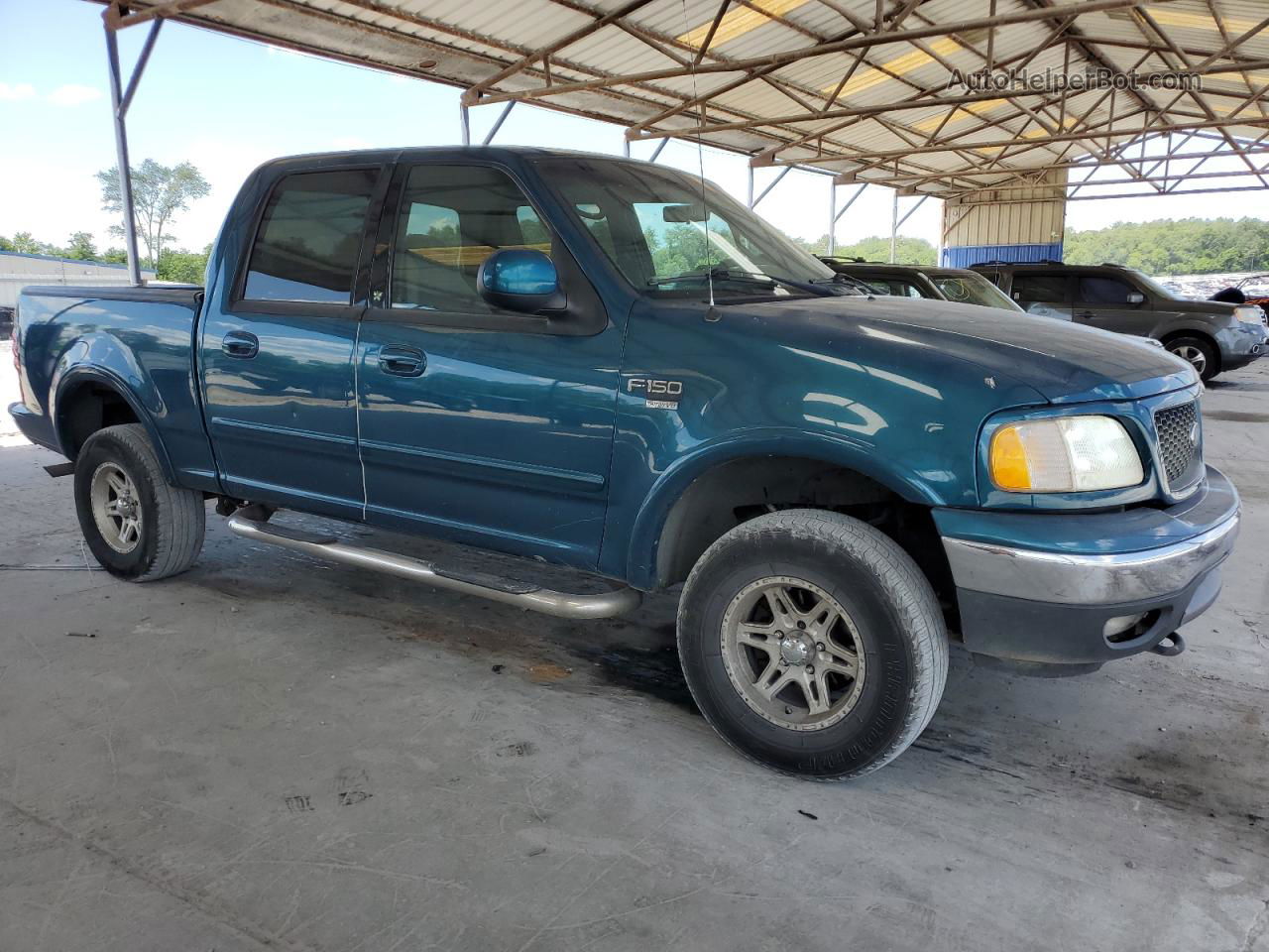 2001 Ford F150 Supercrew Teal vin: 1FTRW08L01KE32338