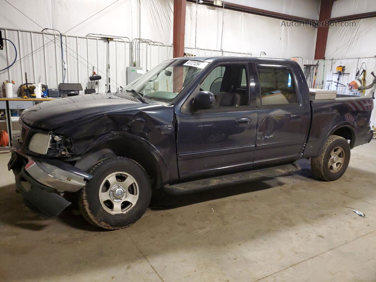 2001 Ford F150 Supercrew Blue vin: 1FTRW08L01KF60059