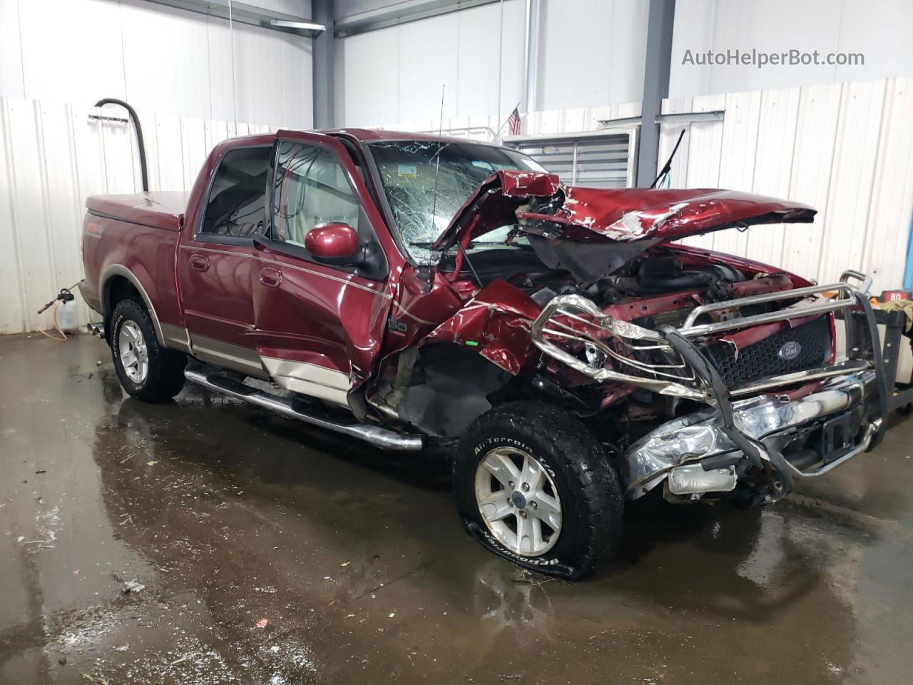 2003 Ford F150 Supercrew Red vin: 1FTRW08L03KA16325