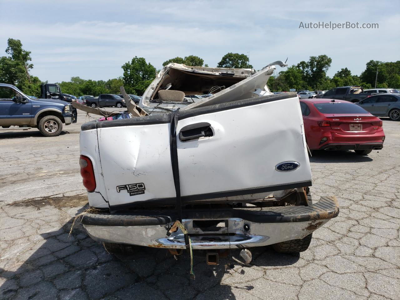 2001 Ford F150 Supercrew White vin: 1FTRW08L11KA33003