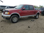 2001 Ford F150 Supercrew Red vin: 1FTRW08L11KD63868