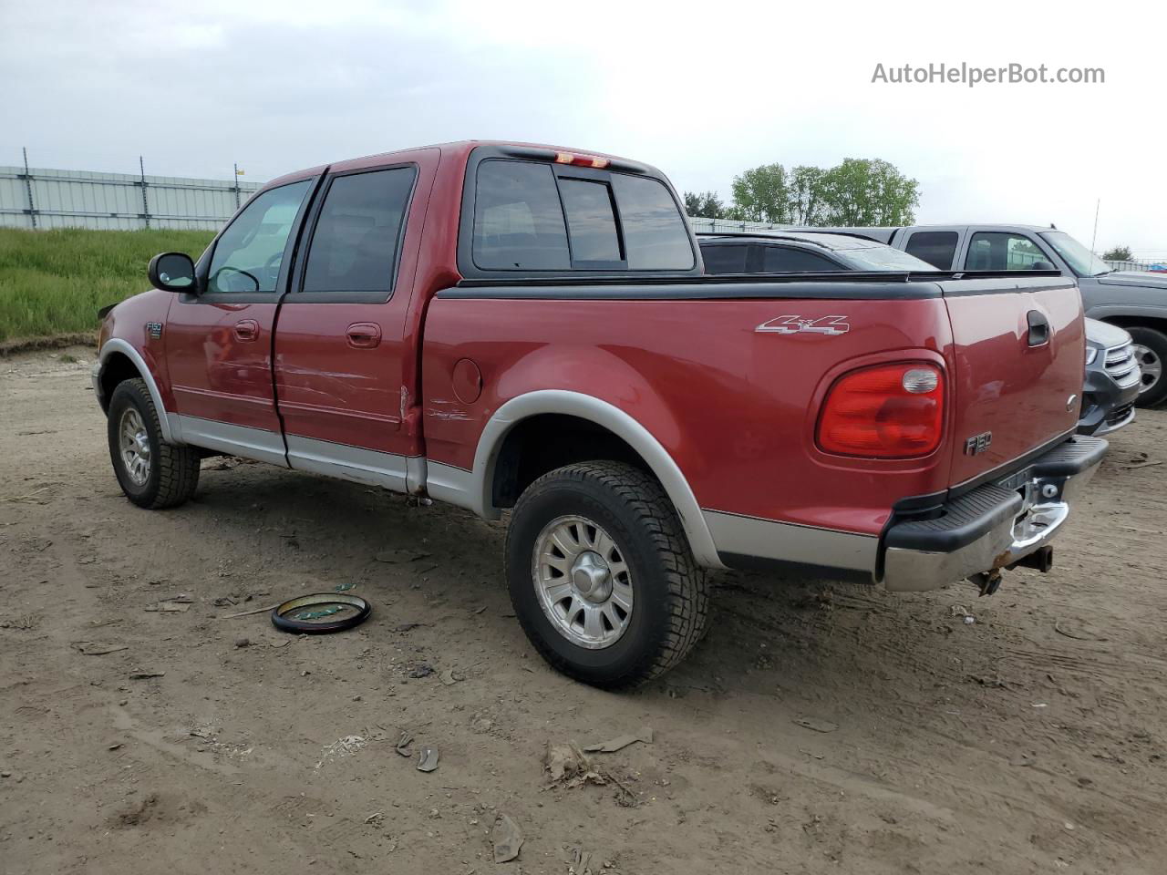 2001 Ford F150 Supercrew Красный vin: 1FTRW08L11KD63868