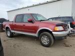 2001 Ford F150 Supercrew Красный vin: 1FTRW08L11KD63868