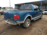 2001 Ford F150 Supercrew Blue vin: 1FTRW08L21KA90410