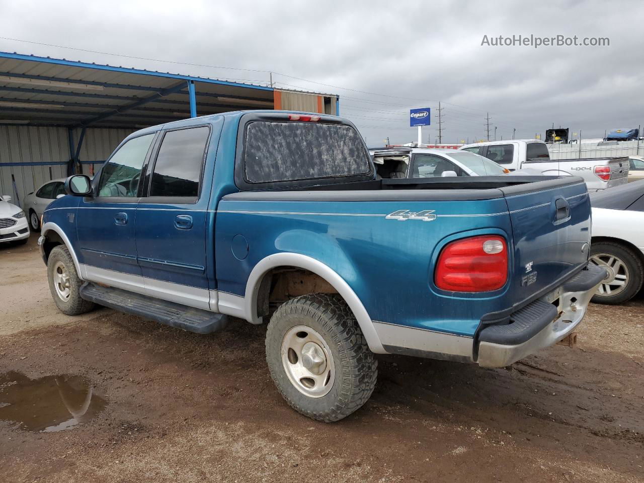 2001 Ford F150 Supercrew Blue vin: 1FTRW08L21KA90410