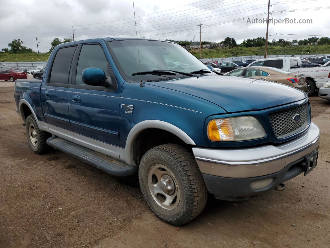 2001 Ford F150 Supercrew Blue vin: 1FTRW08L21KA90410