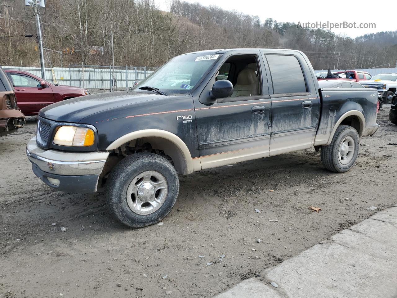 2001 Ford F150 Supercrew Black vin: 1FTRW08L21KE11801