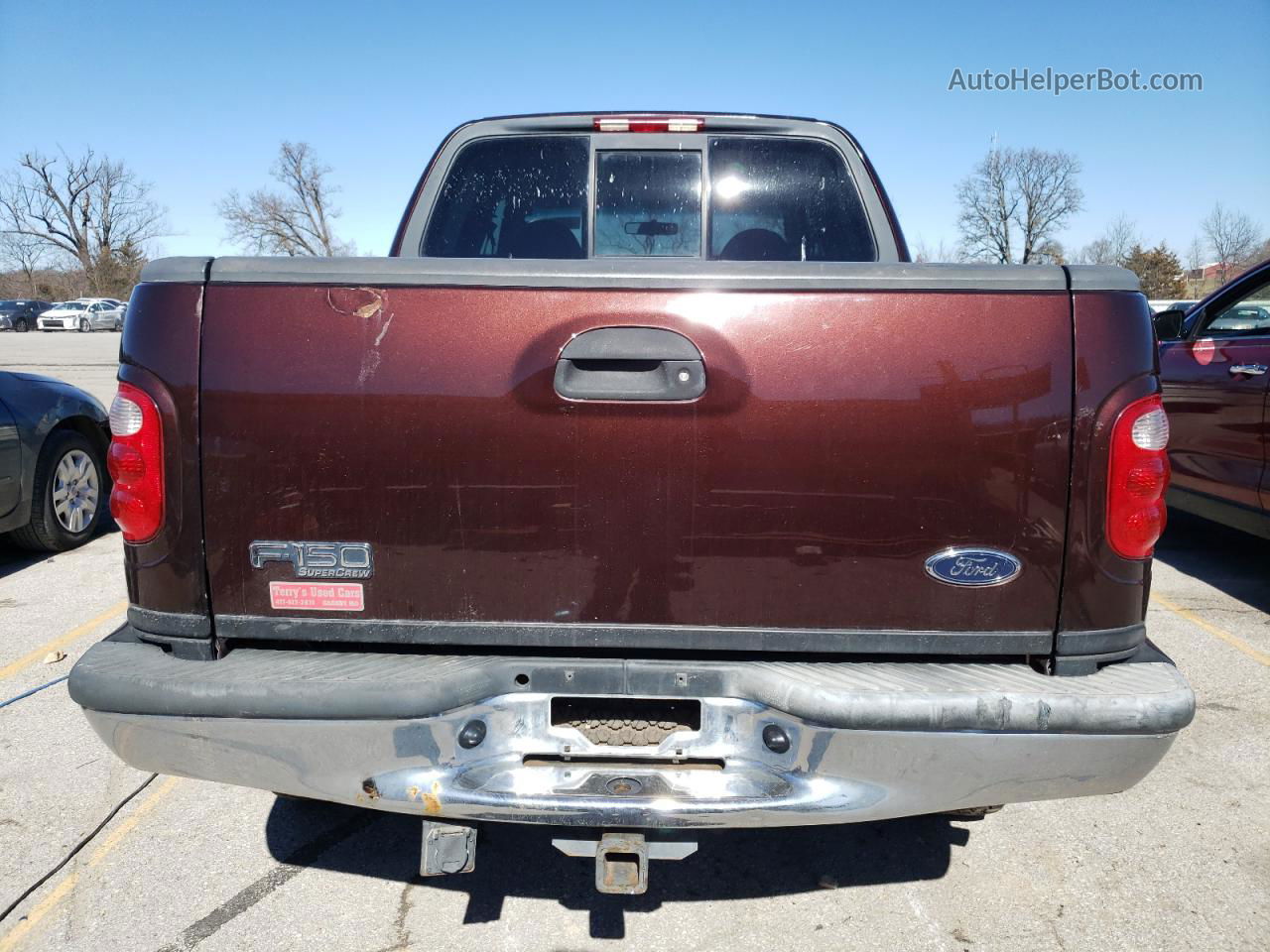 2001 Ford F150 Supercrew Burgundy vin: 1FTRW08L21KE43230